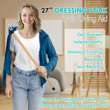 Long Dressing Stick for Limited Mobility 27 Inch